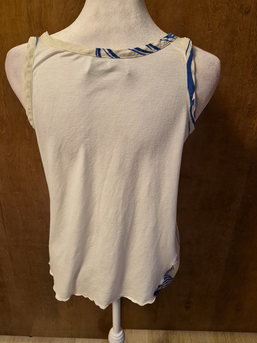 RARE Emilio Pucci Blue and Cream Graphic Tank Top - Picture 8 of 14